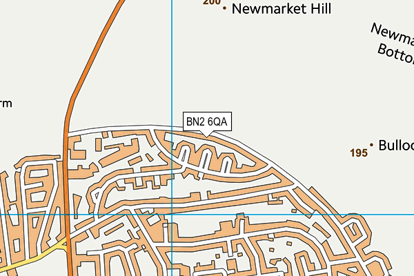 BN2 6QA map - OS VectorMap District (Ordnance Survey)
