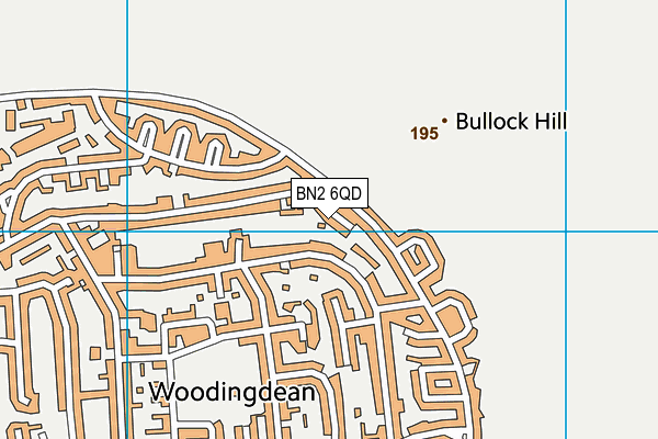 BN2 6QD map - OS VectorMap District (Ordnance Survey)