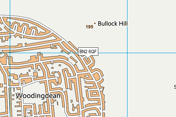 BN2 6QF map - OS VectorMap District (Ordnance Survey)