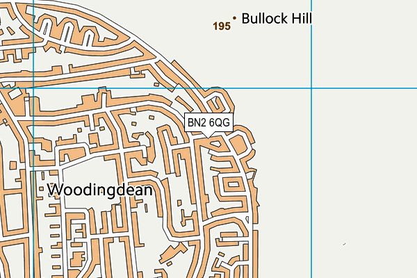 BN2 6QG map - OS VectorMap District (Ordnance Survey)