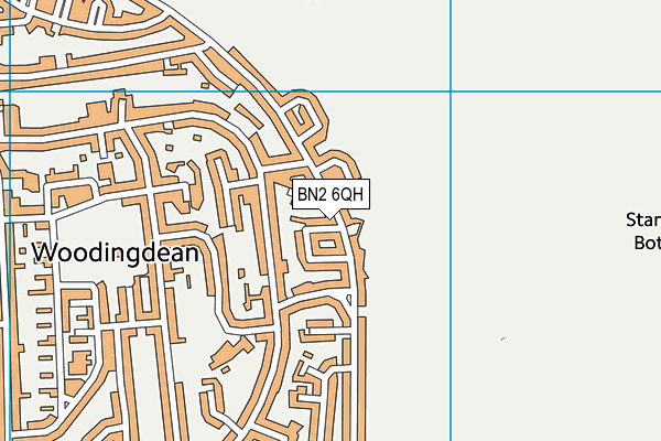 BN2 6QH map - OS VectorMap District (Ordnance Survey)