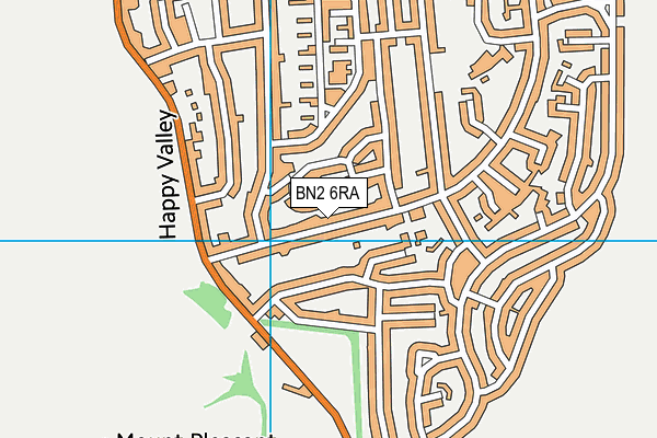 BN2 6RA map - OS VectorMap District (Ordnance Survey)