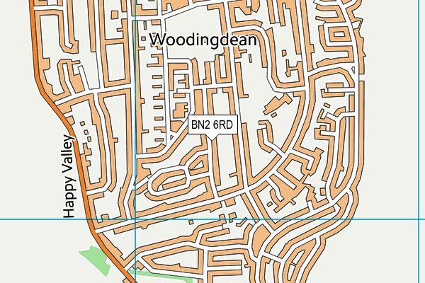 BN2 6RD map - OS VectorMap District (Ordnance Survey)