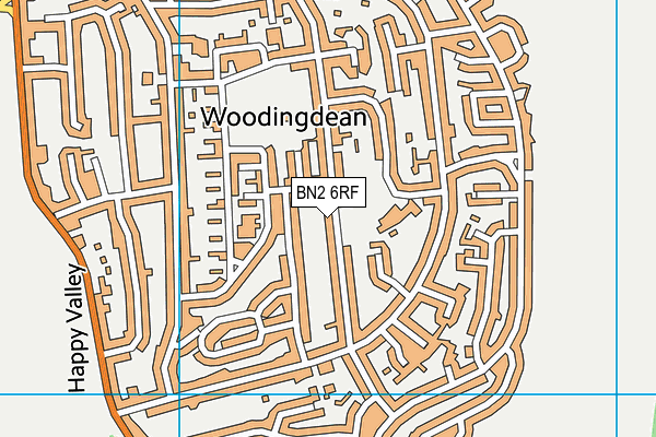 BN2 6RF map - OS VectorMap District (Ordnance Survey)
