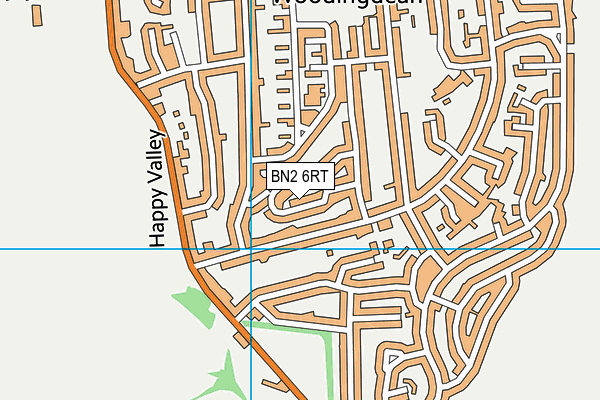 BN2 6RT map - OS VectorMap District (Ordnance Survey)