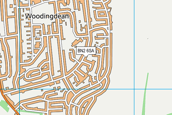 BN2 6SA map - OS VectorMap District (Ordnance Survey)