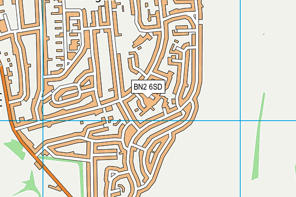 BN2 6SD map - OS VectorMap District (Ordnance Survey)