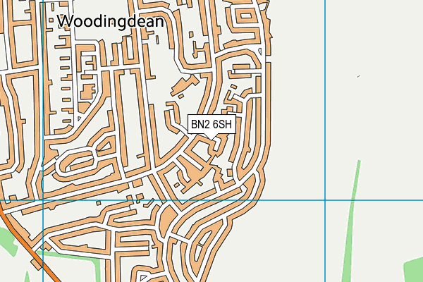BN2 6SH map - OS VectorMap District (Ordnance Survey)
