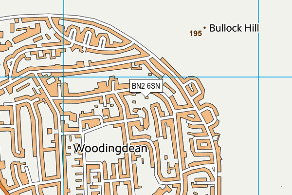 BN2 6SN map - OS VectorMap District (Ordnance Survey)