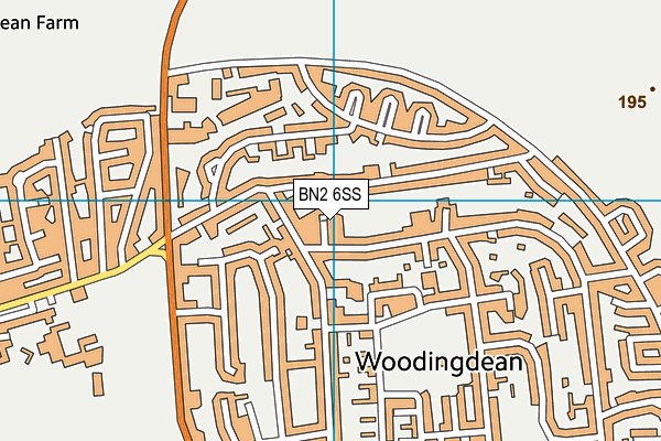 BN2 6SS map - OS VectorMap District (Ordnance Survey)