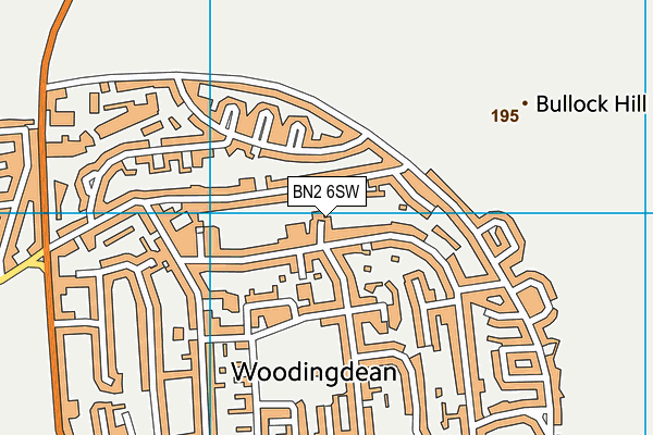 BN2 6SW map - OS VectorMap District (Ordnance Survey)