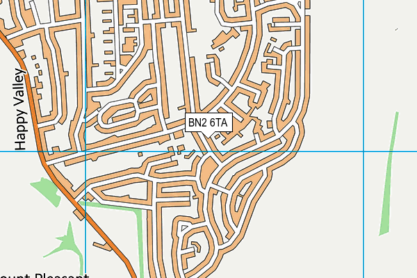 BN2 6TA map - OS VectorMap District (Ordnance Survey)