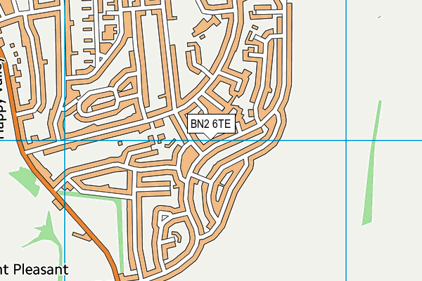 BN2 6TE map - OS VectorMap District (Ordnance Survey)