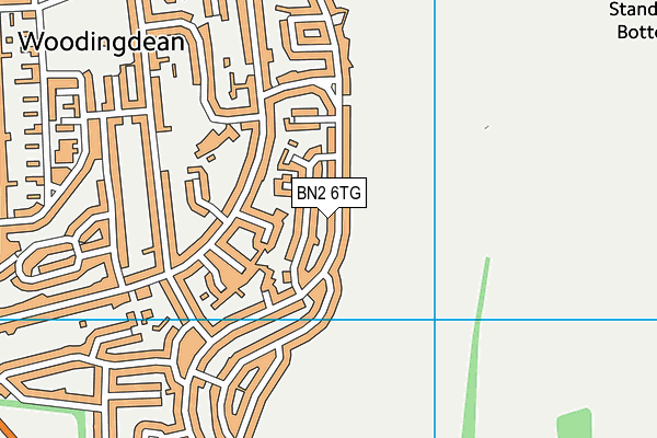 BN2 6TG map - OS VectorMap District (Ordnance Survey)