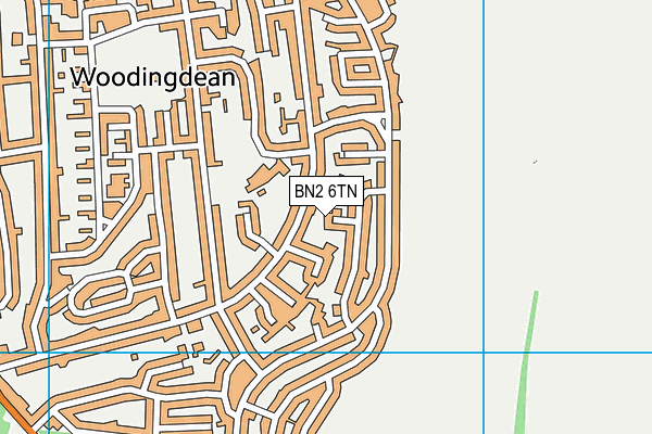 BN2 6TN map - OS VectorMap District (Ordnance Survey)