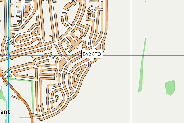 BN2 6TQ map - OS VectorMap District (Ordnance Survey)