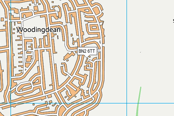 BN2 6TT map - OS VectorMap District (Ordnance Survey)