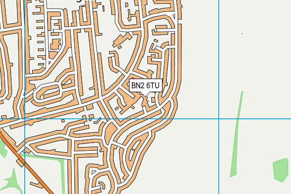 BN2 6TU map - OS VectorMap District (Ordnance Survey)