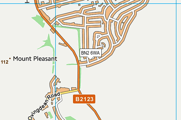 BN2 6WA map - OS VectorMap District (Ordnance Survey)