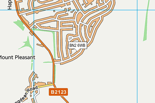 BN2 6WB map - OS VectorMap District (Ordnance Survey)