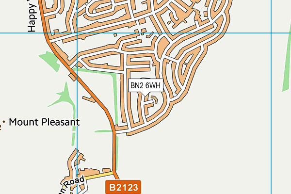 BN2 6WH map - OS VectorMap District (Ordnance Survey)