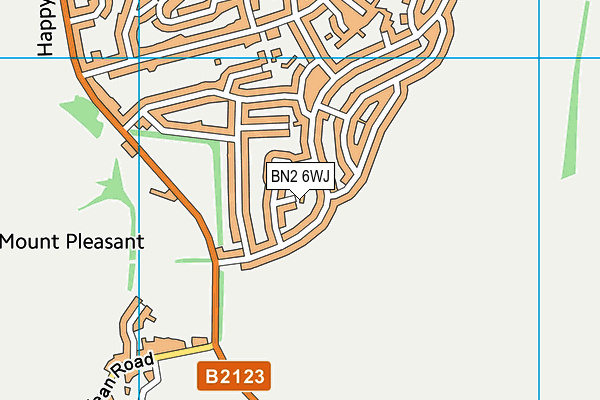 BN2 6WJ map - OS VectorMap District (Ordnance Survey)