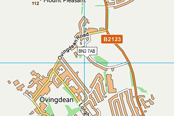 BN2 7AB map - OS VectorMap District (Ordnance Survey)