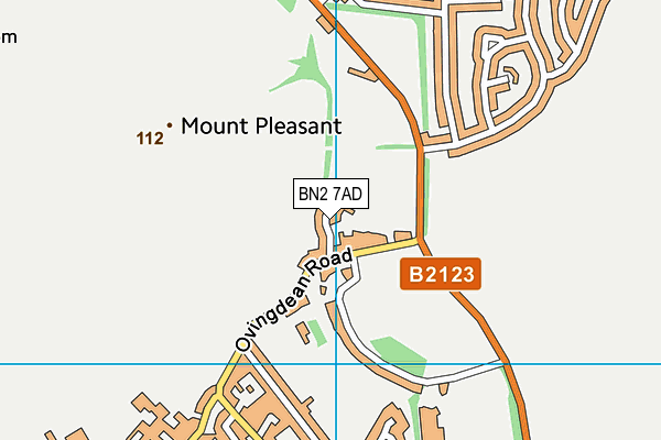 BN2 7AD map - OS VectorMap District (Ordnance Survey)