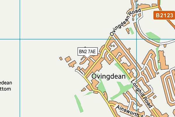 BN2 7AE map - OS VectorMap District (Ordnance Survey)