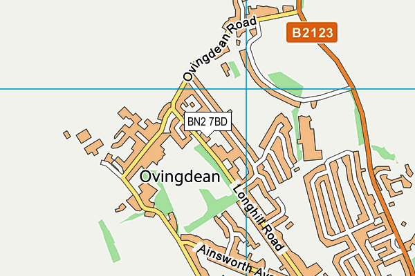 BN2 7BD map - OS VectorMap District (Ordnance Survey)