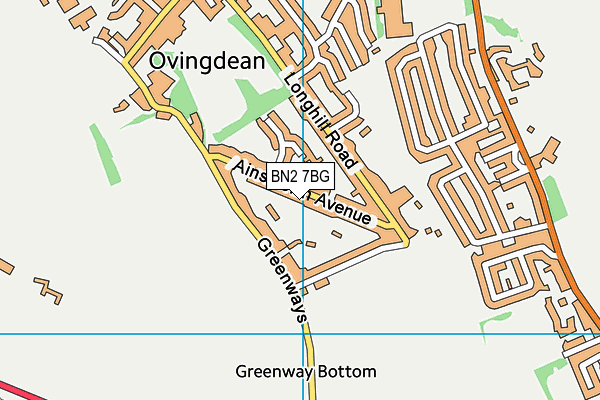 BN2 7BG map - OS VectorMap District (Ordnance Survey)