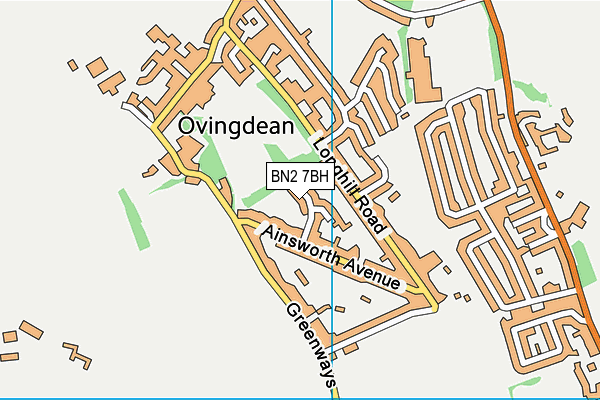 BN2 7BH map - OS VectorMap District (Ordnance Survey)