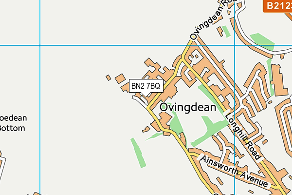 BN2 7BQ map - OS VectorMap District (Ordnance Survey)