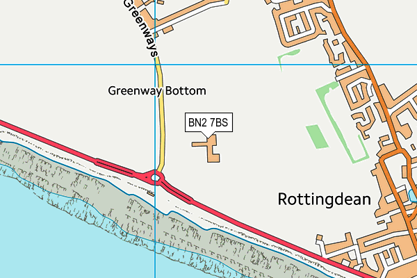 BN2 7BS map - OS VectorMap District (Ordnance Survey)