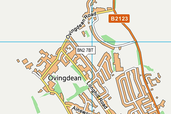 BN2 7BT map - OS VectorMap District (Ordnance Survey)