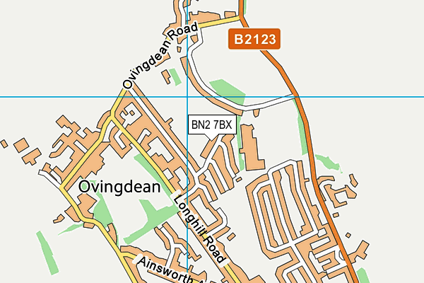 BN2 7BX map - OS VectorMap District (Ordnance Survey)
