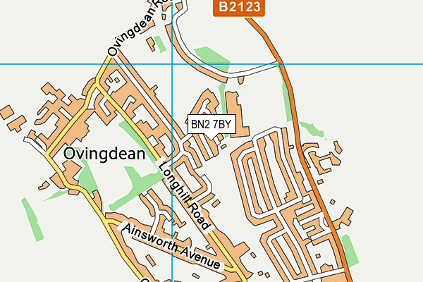 BN2 7BY map - OS VectorMap District (Ordnance Survey)