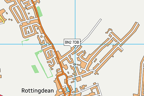 BN2 7DB map - OS VectorMap District (Ordnance Survey)