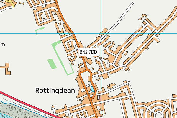 BN2 7DD map - OS VectorMap District (Ordnance Survey)