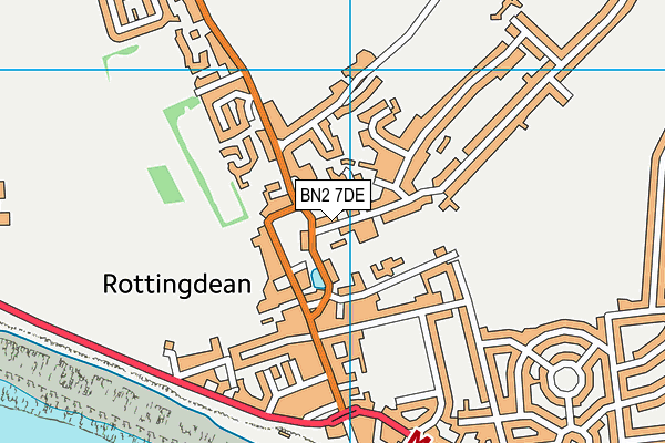 BN2 7DE map - OS VectorMap District (Ordnance Survey)