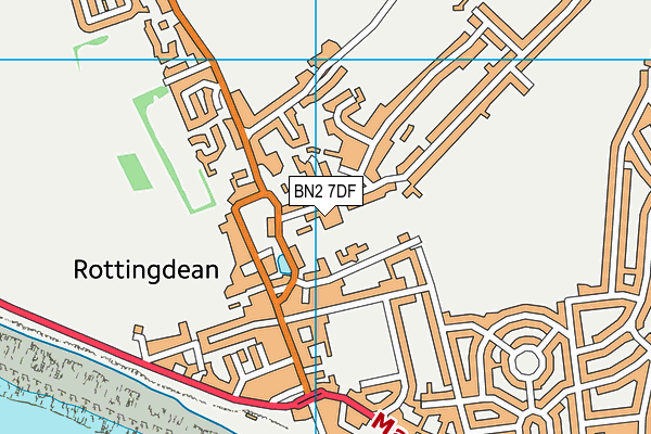 BN2 7DF map - OS VectorMap District (Ordnance Survey)