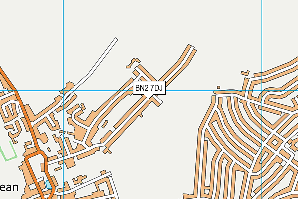 BN2 7DJ map - OS VectorMap District (Ordnance Survey)