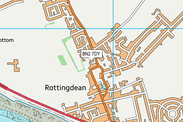 BN2 7DY map - OS VectorMap District (Ordnance Survey)