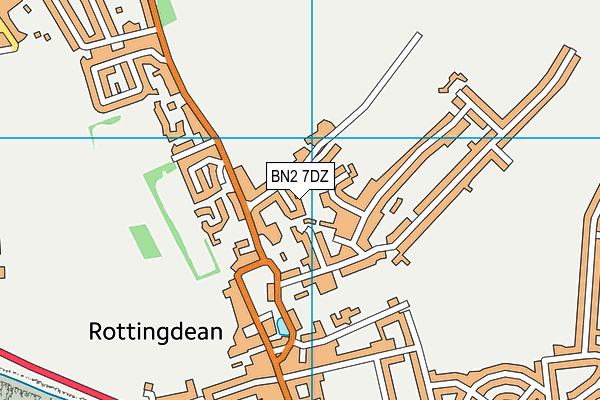 BN2 7DZ map - OS VectorMap District (Ordnance Survey)
