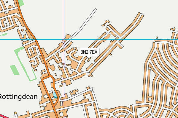 BN2 7EA map - OS VectorMap District (Ordnance Survey)