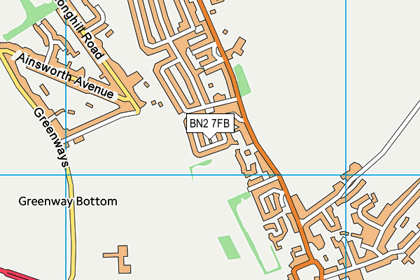 BN2 7FB map - OS VectorMap District (Ordnance Survey)