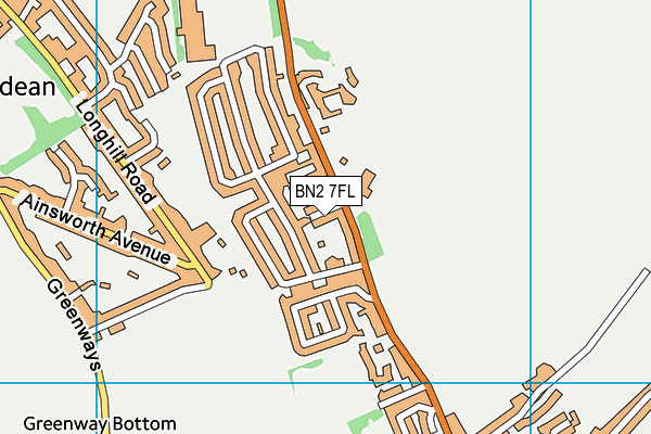 BN2 7FL map - OS VectorMap District (Ordnance Survey)
