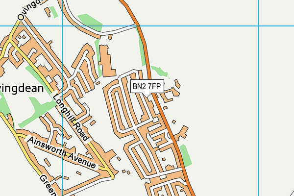 BN2 7FP map - OS VectorMap District (Ordnance Survey)