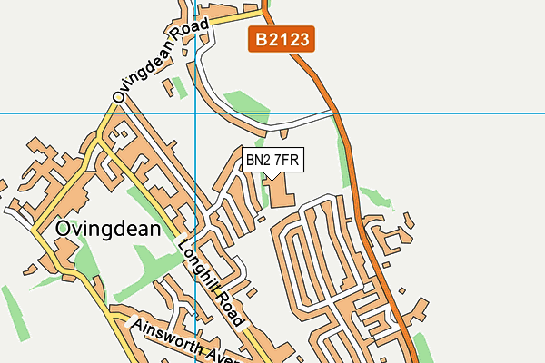 Longhill High School map (BN2 7FR) - OS VectorMap District (Ordnance Survey)
