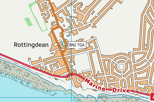 BN2 7GA map - OS VectorMap District (Ordnance Survey)